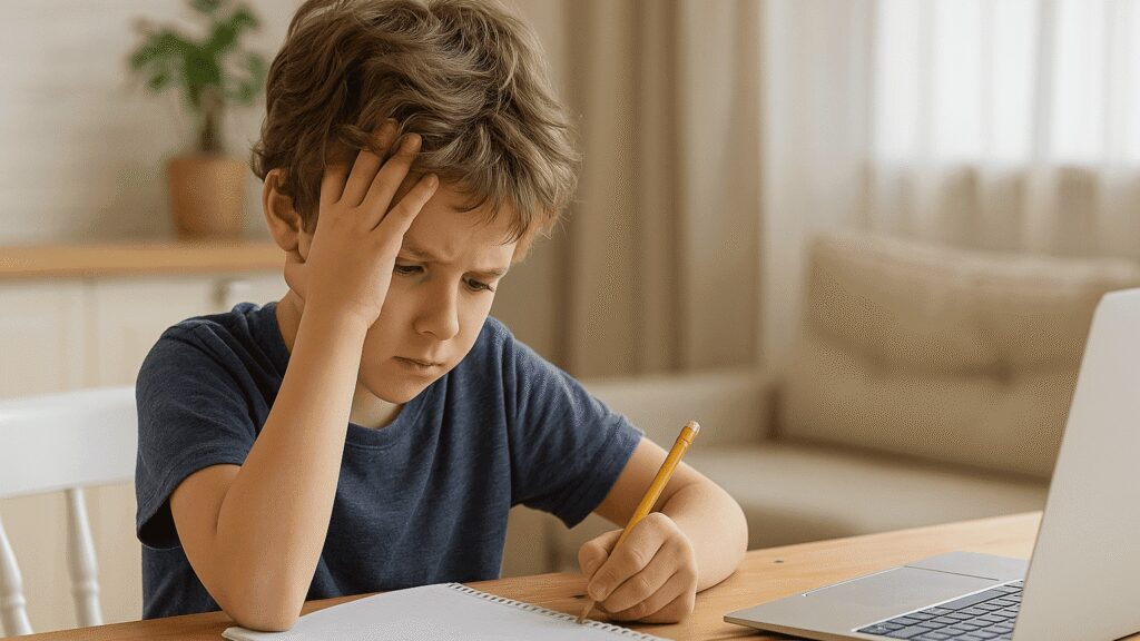 طفل يعاني من صعوبات التعلم ويحتاج إلى تدخل مبكر من أجل العلاج